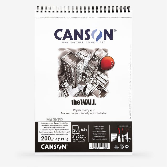 Canson The Wall Markerblokk A4 200g 30ark
