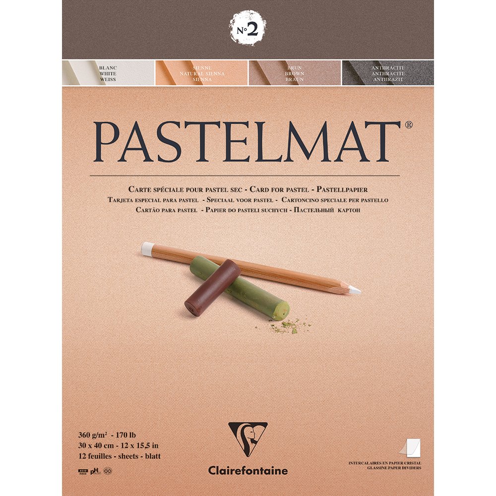 Clairefontaine Pastelmat Pastellblokk 30x40cm 360g 12ark No 2