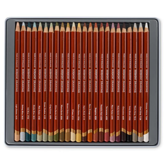 Derwent Drawing Sett Fargeblyanter Natur 24stk