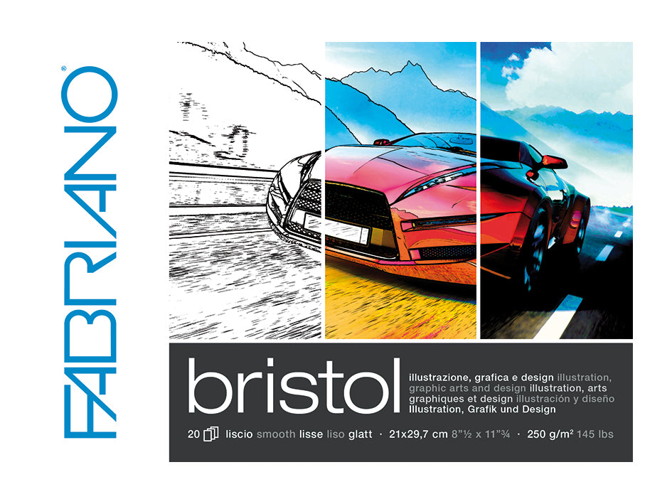 Fabriano Bristol Tusjblokk A4 250g 20ark