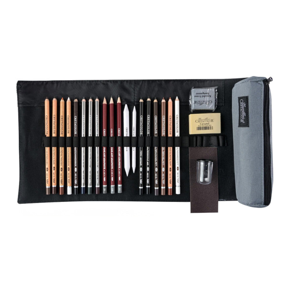 Cretacolor Pencil Wrap Set Professional 24 deler