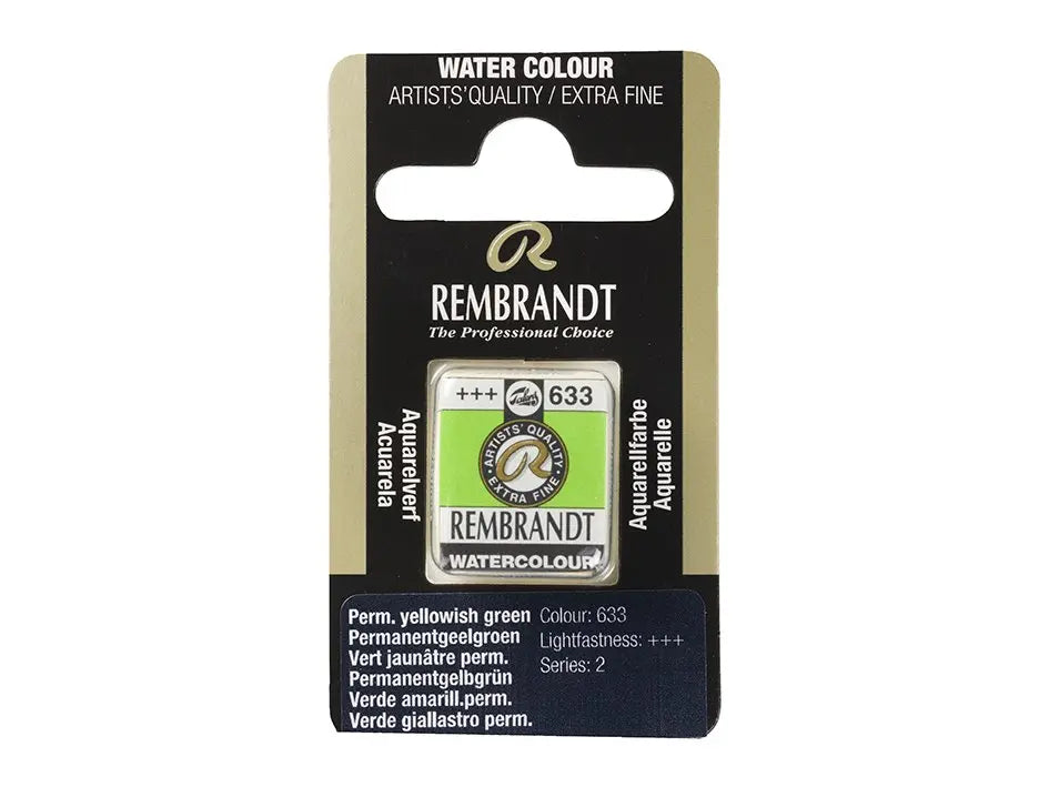 Rembrandt Permanent Yellow Green 633 Halfpan