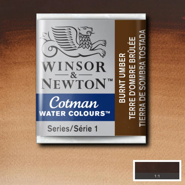 Winsor&Newton Cotman Burnt Umber 076 Halfpan