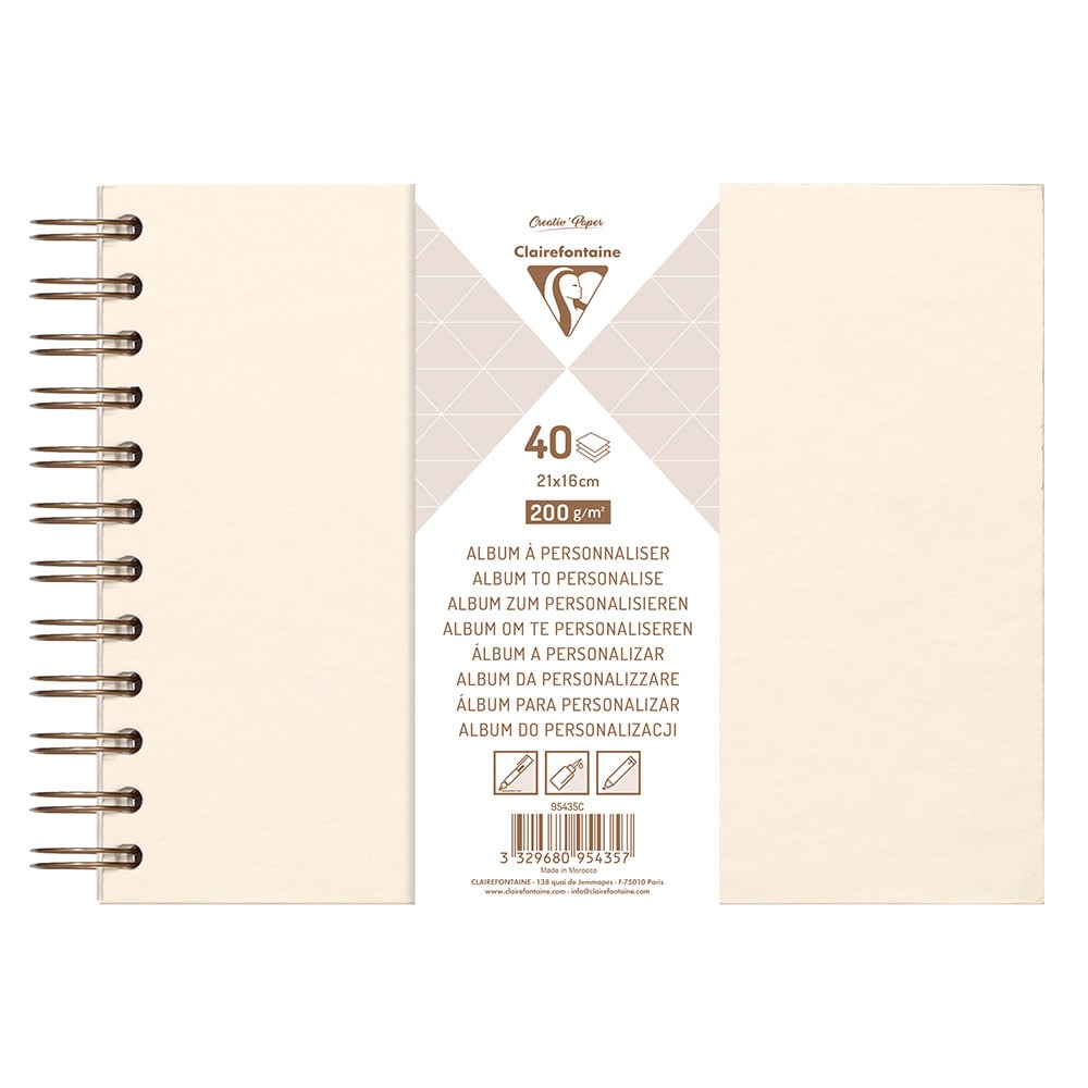 Clairefontaine Album Perlemor 21x16cm 200g 40ark