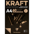 Clairefontaine Kraft Tegneblokk Brun og Svart A4 90g 60ark