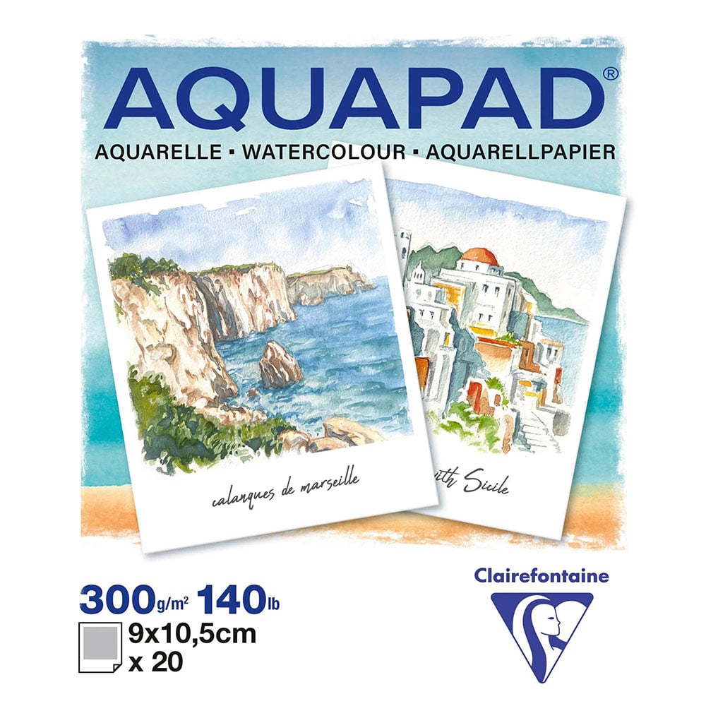 Clairefontaine AquaPad Akvarellblokk Polaroid 9x10,5cm 300g 20ark