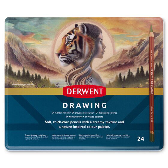 Derwent Drawing Sett Fargeblyanter Natur 24stk
