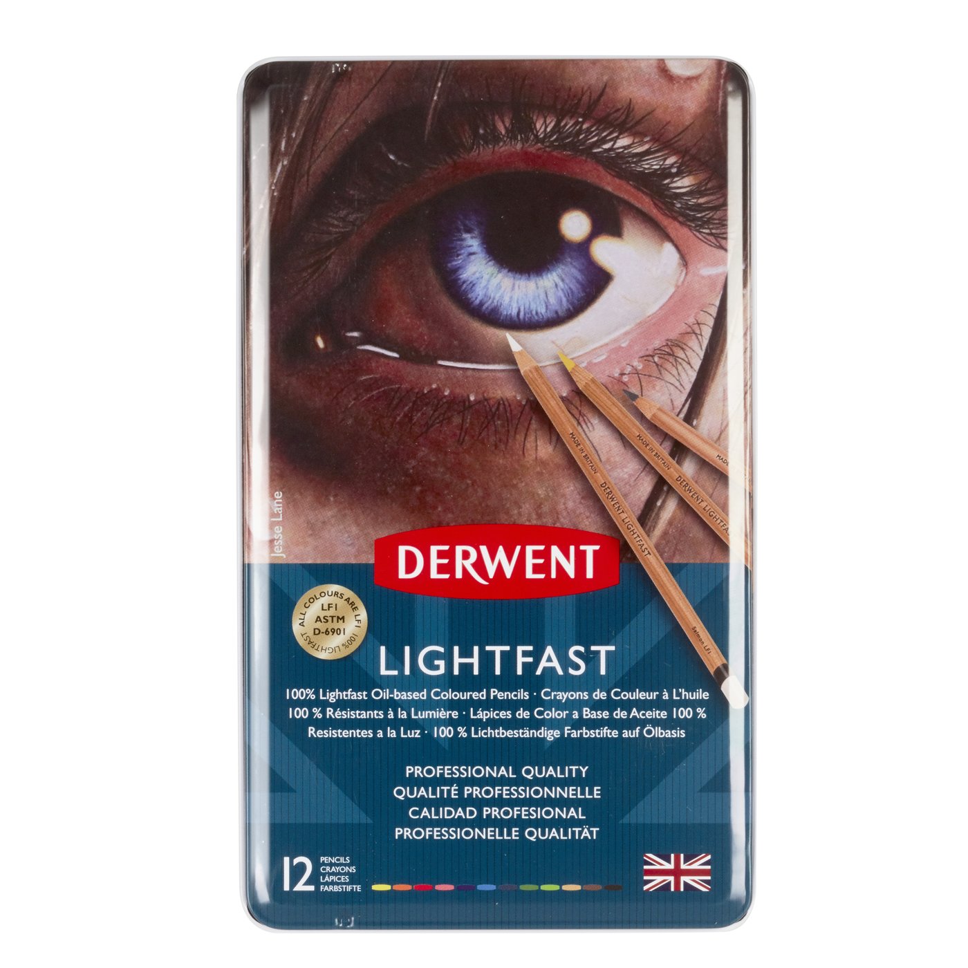 Derwent Lightfast Sett Oljebasert Fargeblyant 12stk