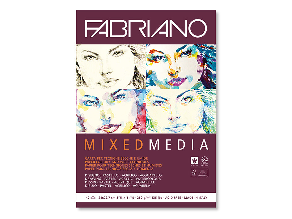 Fabriano Mixed Media Blokk A4 250g 40ark