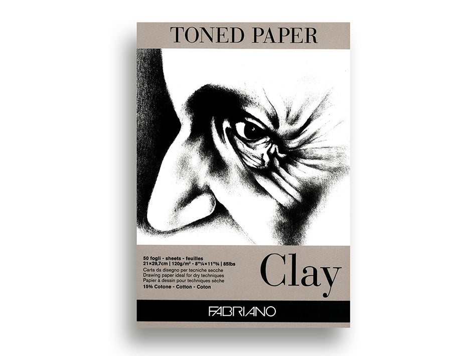 Fabriano Toned Paper Tegneblokk Clay A4 120g 50ark