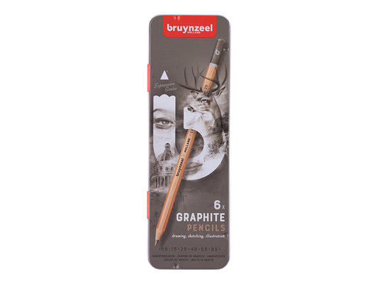 Bruynzeel Expression Gråblyanter Sett 6stk
