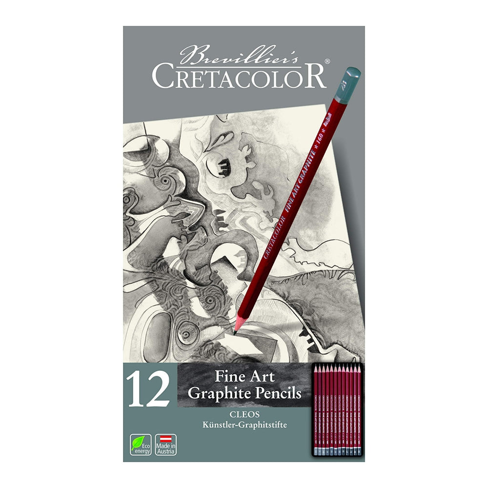 Cretacolor Cleos Blyantsett 12stk ass. Hardhet