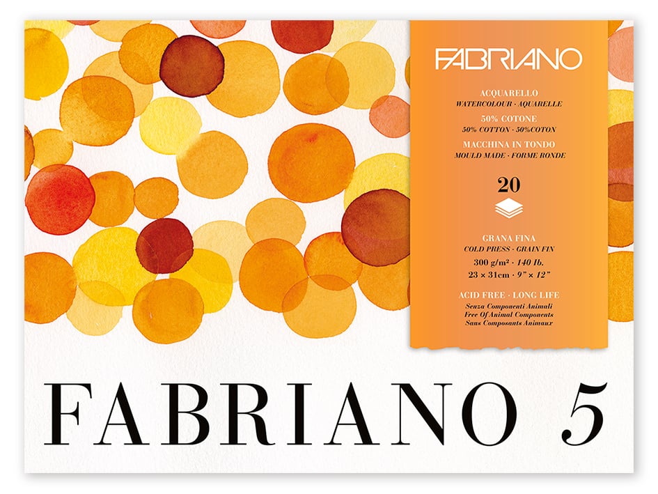 Fabriano 5 Akvarellblokk CP 31x41cm 300g 20ark