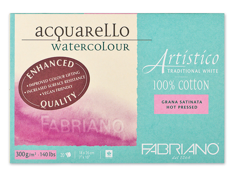 Fabriano Artistico Traditional Akvarellblokk HP 18x26cm 300g 20ark