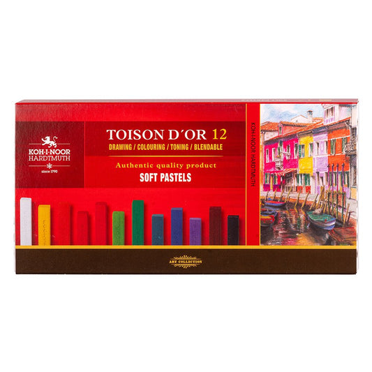 Koh-i-Noor Soft Pastellkritt Firkantet 8582 Sett 12 stk