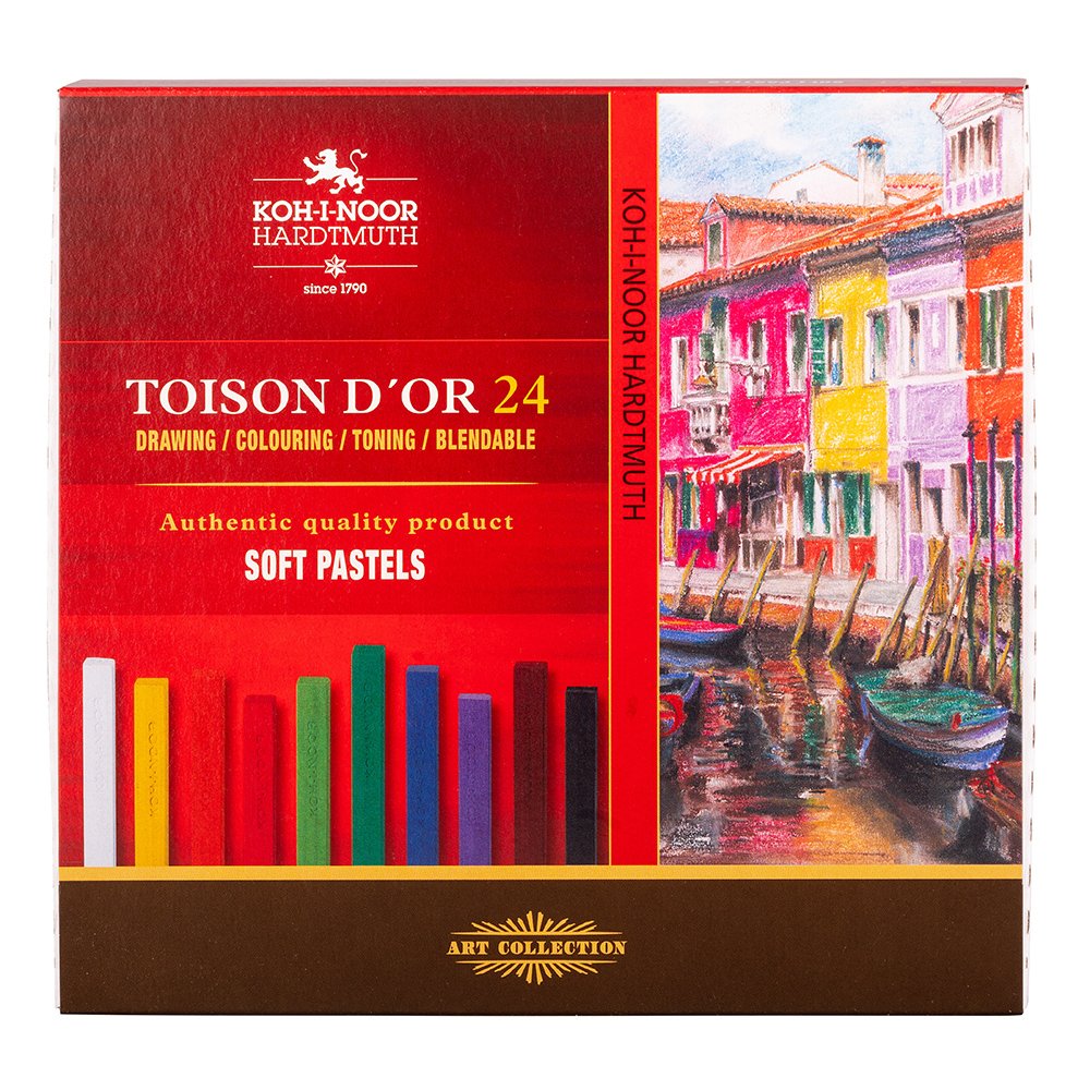 Koh-i-Noor Soft Pastellkritt Firkantet 8584 Sett 24 stk