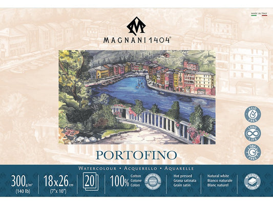 Magnani Portofino Akvarellblokk HP 18x26cm 300g 20ark