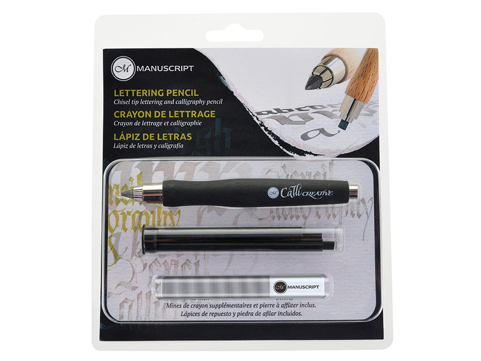 Manuscript Lettering Pencil Sett Flat & Rund Mine