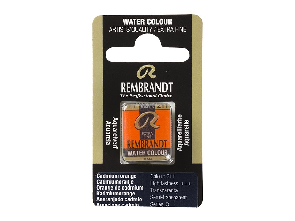 Rembrandt Cadmium Orange 211 Halfpan