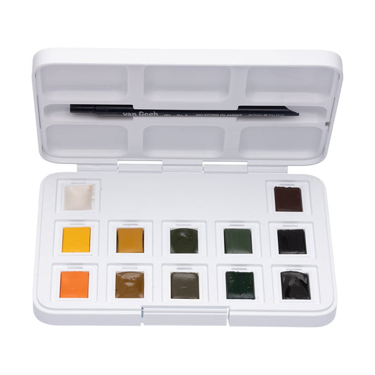 Van Gogh Akvarell Shades of Nature 12 Pans + brush