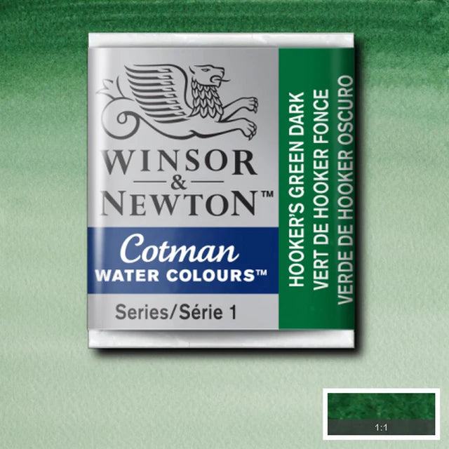 Winsor&Newton Cotman Hooker's Green Dark 312 Halfpan