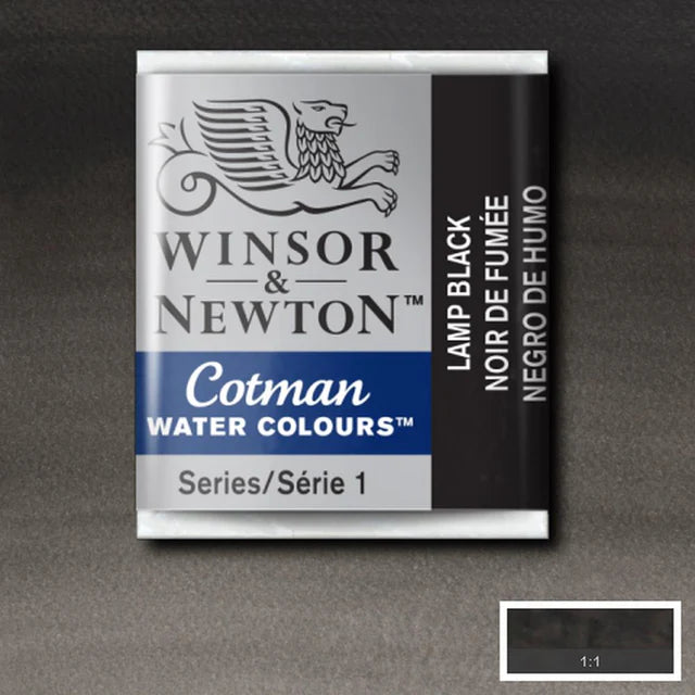 Winsor&Newton Cotman Lamp Black 337 Halfpan