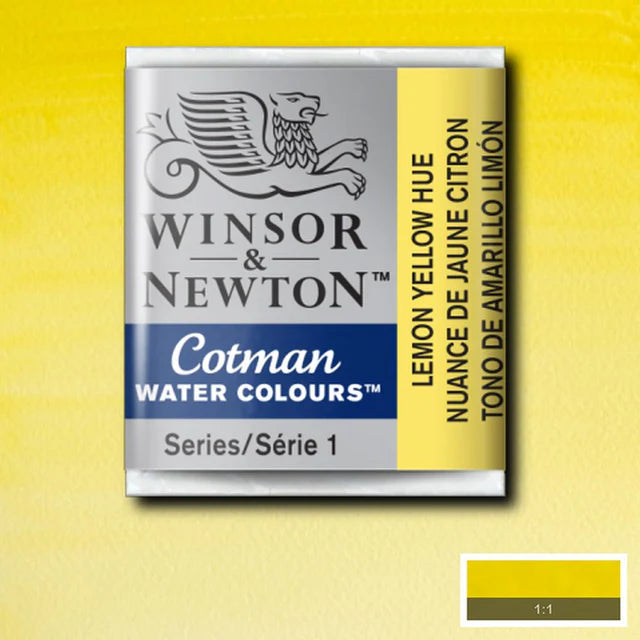 Winsor & Newton Cotman Lemon Yellow Hue 346 Halfpan