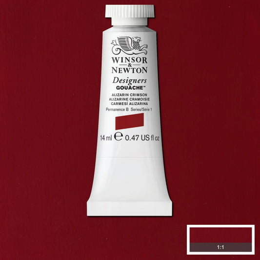 Winsor&Newton Designers Gouache 14ml Alizarin Crimson 004