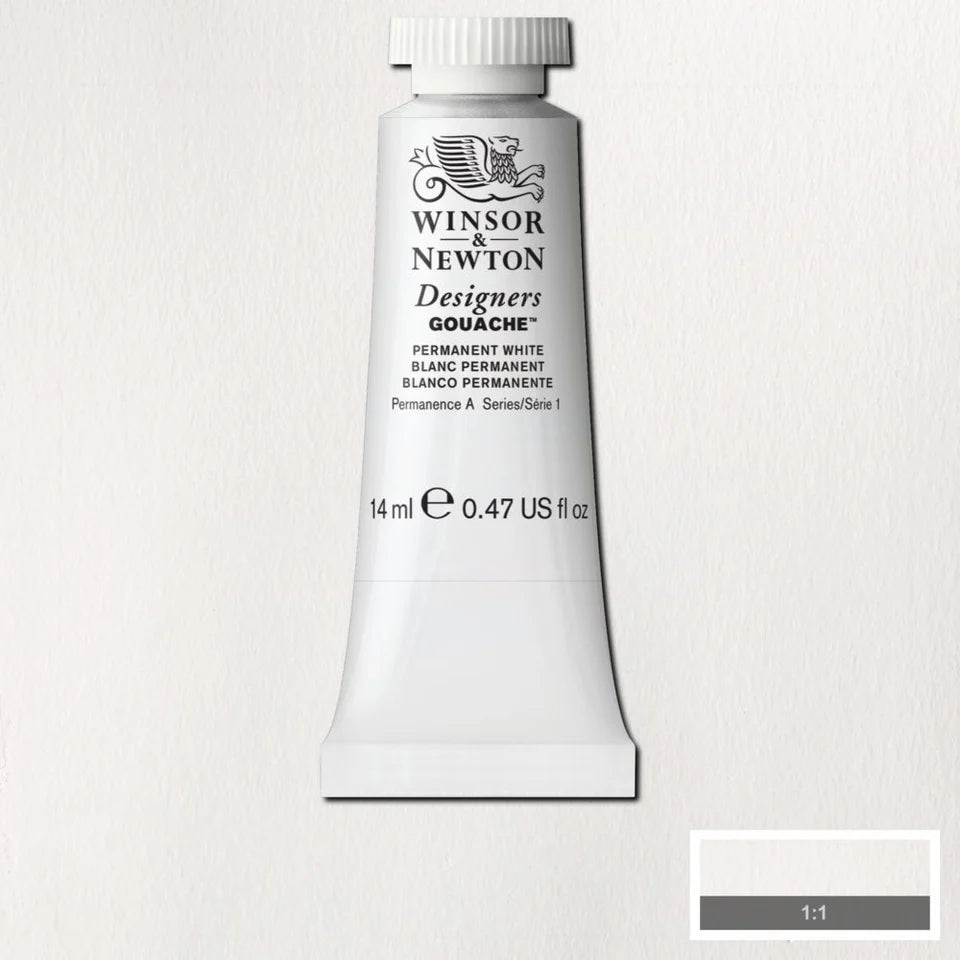 Winsor&Newton Designers Gouache 14ml Permanent White 512