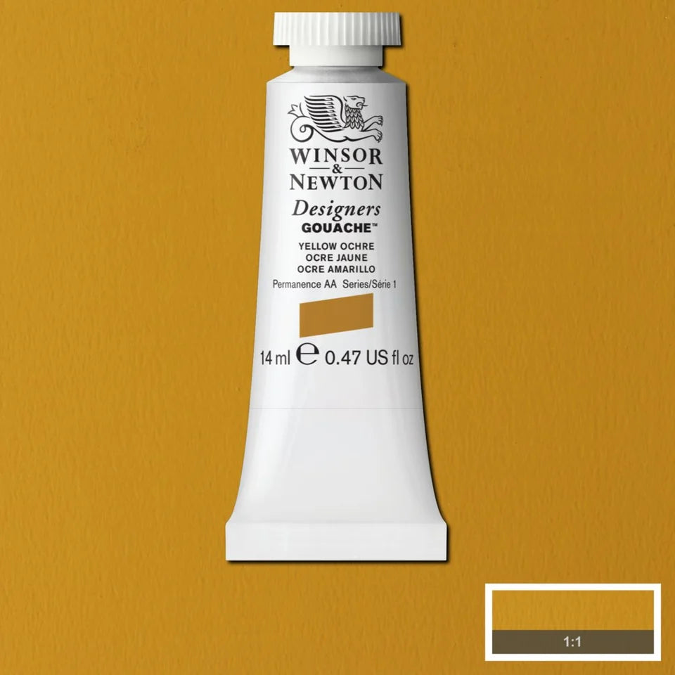 Winsor&Newton Designers Gouache 14ml Yellow Ochre 744