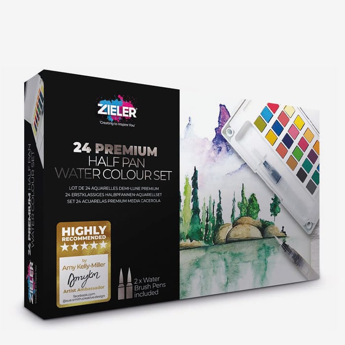 Zieler Watercolour 24 Halfpan Sett